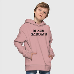 Толстовка оверсайз детская Black Sabbath, цвет: пыльно-розовый — фото 2