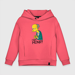 Детское худи оверсайз Mr. Burns: I get money