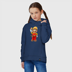 Толстовка оверсайз детская Super Mario, цвет: тёмно-синий — фото 2
