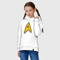 Толстовка оверсайз детская Star Trek: 8 bit, цвет: белый — фото 2