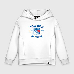 Толстовка оверсайз детская New York Rengers, цвет: белый