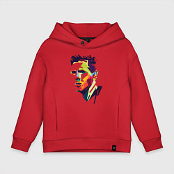 Толстовка оверсайз детская Lionel Messi: fun-art, цвет: красный