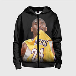 Толстовка на молнии детская Kobe Bryant, цвет: 3D-черный