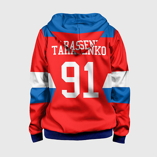 Детская толстовка на молнии Сборная РФ: #91 TARASENKO / 3D-Синий – фото 2