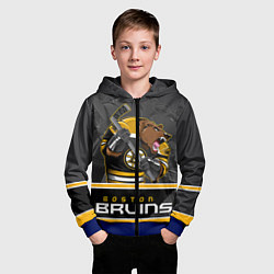 Толстовка на молнии детская Boston Bruins, цвет: 3D-синий — фото 2