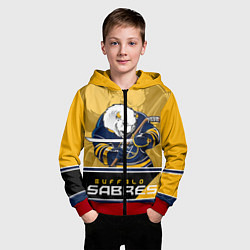 Толстовка на молнии детская Buffalo Sabres, цвет: 3D-красный — фото 2