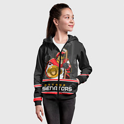 Толстовка на молнии детская Ottawa Senators, цвет: 3D-черный — фото 2