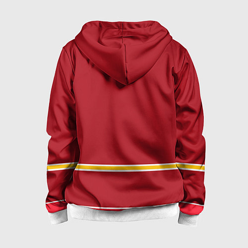 Детская толстовка на молнии Calgary Flames / 3D-Белый – фото 2