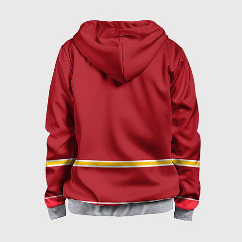 Детская толстовка на молнии Calgary Flames / 3D-Меланж – фото 2