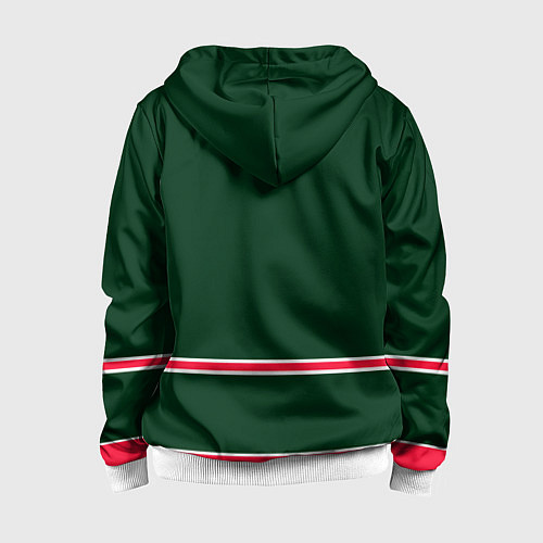 Детская толстовка на молнии Minnesota Wild / 3D-Белый – фото 2