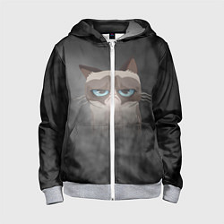 Детская толстовка на молнии Grumpy Cat