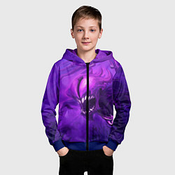 Толстовка на молнии детская Bane Purple, цвет: 3D-синий — фото 2