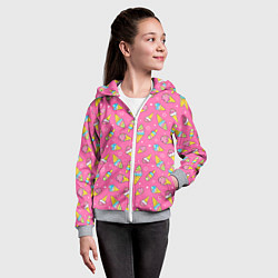 Толстовка на молнии детская Мороженка, цвет: 3D-меланж — фото 2