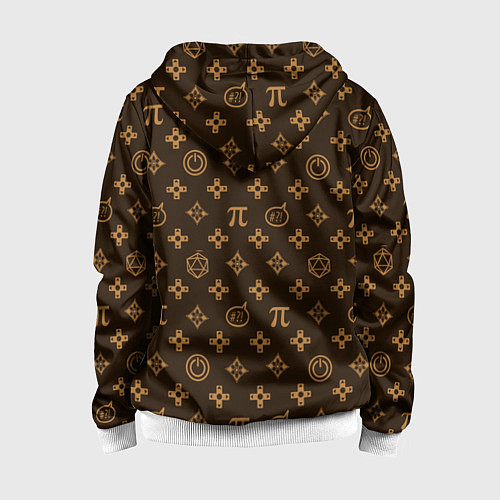 Детская толстовка на молнии Geek / 3D-Белый – фото 2