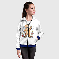 Толстовка на молнии детская Печенюшка, цвет: 3D-синий — фото 2