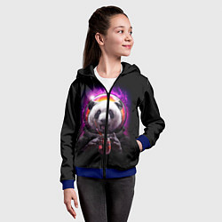 Толстовка на молнии детская Panda Cosmonaut, цвет: 3D-синий — фото 2