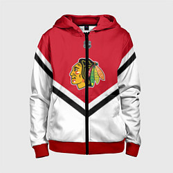 Толстовка на молнии детская NHL: Chicago Blackhawks, цвет: 3D-красный