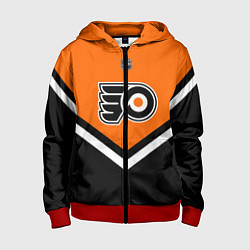 Толстовка на молнии детская NHL: Philadelphia Flyers, цвет: 3D-красный