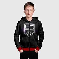 Толстовка на молнии детская Los Angeles Kings, цвет: 3D-красный — фото 2