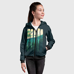 Толстовка на молнии детская Green Life, цвет: 3D-черный — фото 2