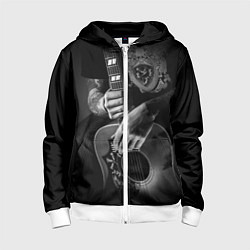 Детская толстовка на молнии Гитарист-рокер