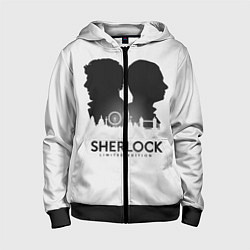 Толстовка на молнии детская Sherlock Edition, цвет: 3D-черный