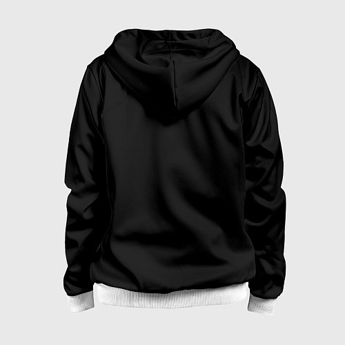 Детская толстовка на молнии Floral Skeleton / 3D-Белый – фото 2