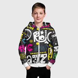 Толстовка на молнии детская Instrumental Music, цвет: 3D-белый — фото 2