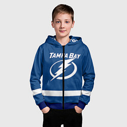 Толстовка на молнии детская Tampa Bay: Kucherov, цвет: 3D-синий — фото 2