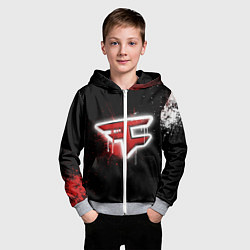 Толстовка на молнии детская FaZe Clan: Black collection, цвет: 3D-меланж — фото 2