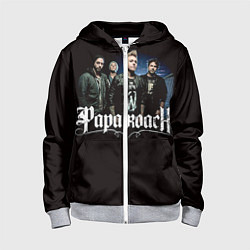 Детская толстовка на молнии Paparoach: Black style