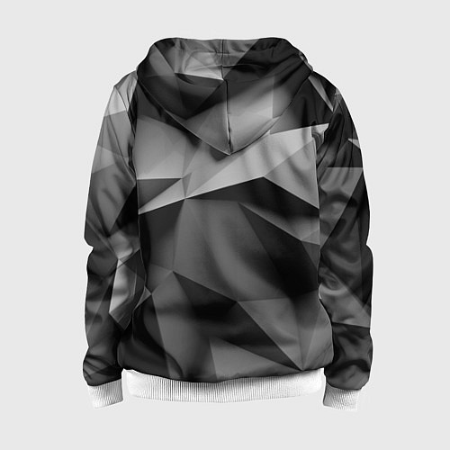 Детская толстовка на молнии Gray abstraction / 3D-Белый – фото 2