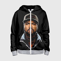 Толстовка на молнии детская Ice Cube цвета 3D-меланж — фото 1