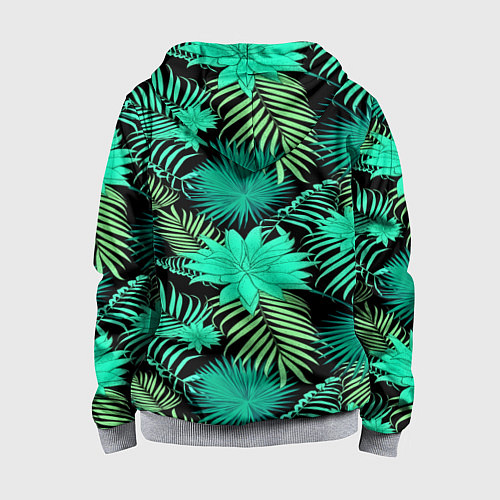 Детская толстовка на молнии Tropical pattern / 3D-Меланж – фото 2