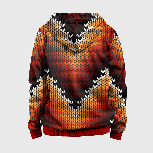 Детская толстовка на молнии Вышивка / 3D-Красный – фото 2