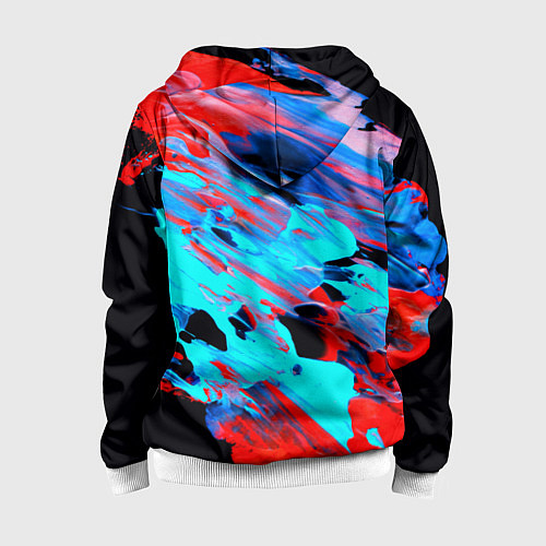 Детская толстовка на молнии Краски лета / 3D-Белый – фото 2