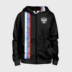 Детская толстовка на молнии Russia - Black collection 2023