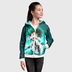 Толстовка на молнии детская Моя геройская академия, цвет: 3D-белый — фото 2