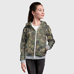 Толстовка на молнии детская Камуфляж с черепами, цвет: 3D-меланж — фото 2