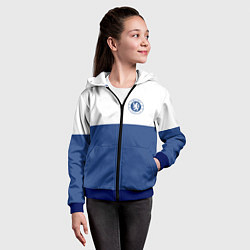 Толстовка на молнии детская Chelsea FC: Light Blue, цвет: 3D-синий — фото 2
