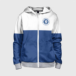 Толстовка на молнии детская Chelsea FC: Light Blue, цвет: 3D-меланж