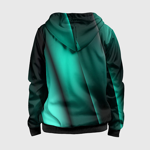 Детская толстовка на молнии Emerald lines / 3D-Черный – фото 2