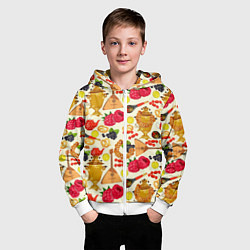 Толстовка на молнии детская Народная кухня, цвет: 3D-белый — фото 2