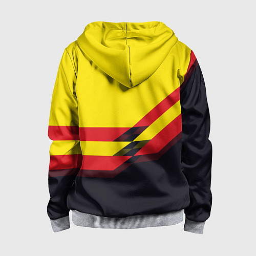Детская толстовка на молнии Man United FC: Yellow style / 3D-Меланж – фото 2