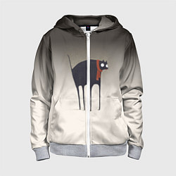 Толстовка на молнии детская Первый снег, цвет: 3D-меланж