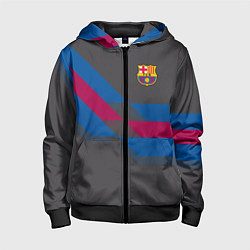 Толстовка на молнии детская Barcelona FC: Dark style, цвет: 3D-черный