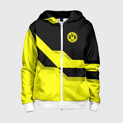 Детская толстовка на молнии BVB FC: Yellow style