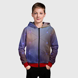 Толстовка на молнии детская НЕЙРОННАЯ СЕТЬ NEURAL NETWORK, цвет: 3D-красный — фото 2