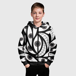 Толстовка на молнии детская Alchemist Eyes, цвет: 3D-черный — фото 2