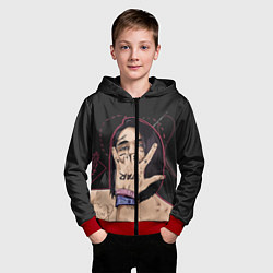 Толстовка на молнии детская Face Star, цвет: 3D-красный — фото 2